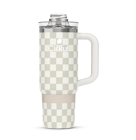 Limited Edition: 30oz. Taupe Tartan Travel StrawSip™ Tumbler LQCV